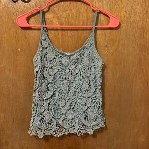 MOSSIMO floral front lace top